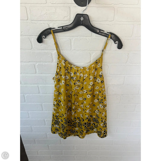 Top Sleeveless By Cabi In Black & Yellow, Size: M