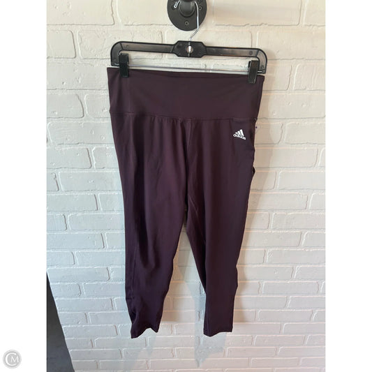 Athletic Leggings By Adidas In Purple, Size: 12
