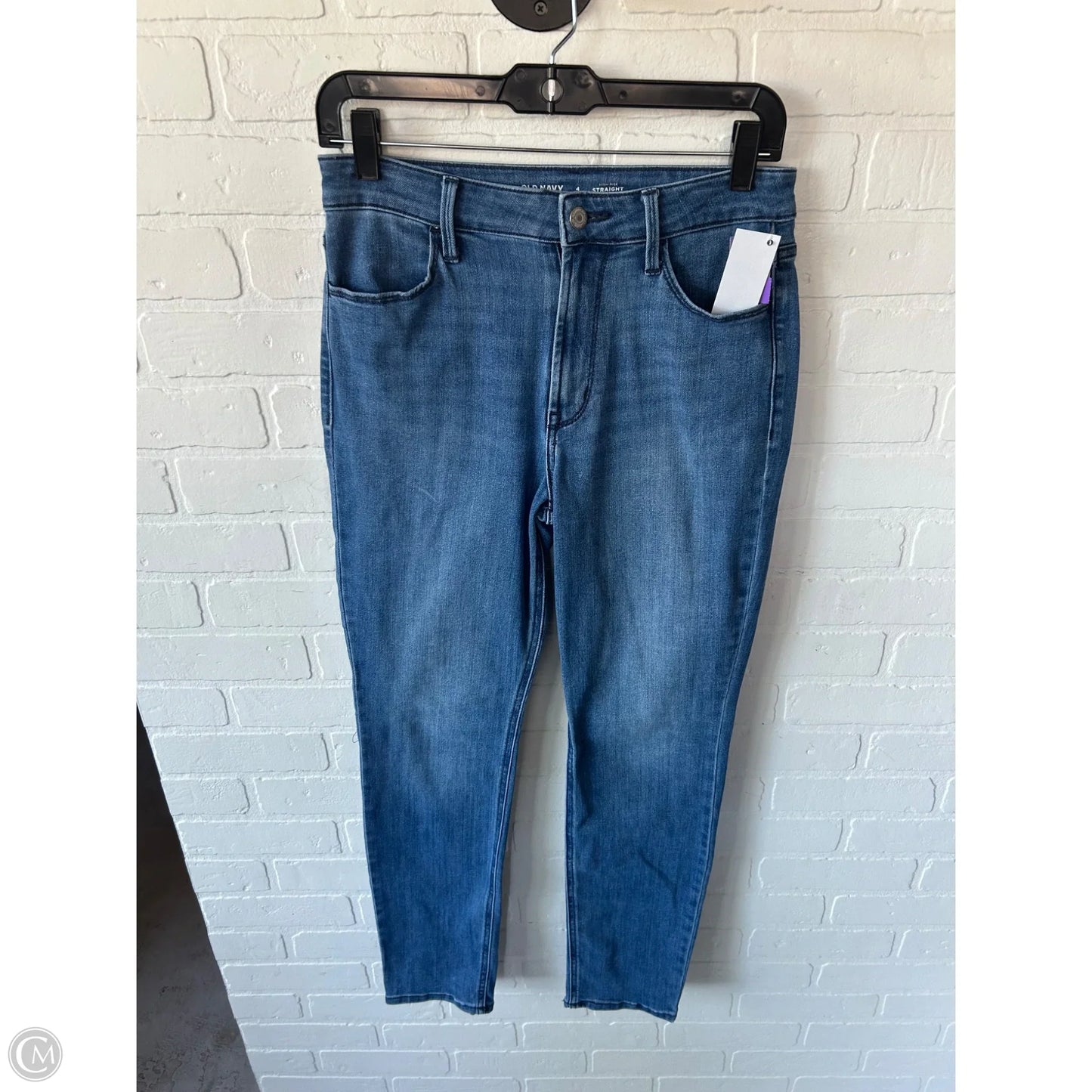 Jeans Straight By Old Navy In Blue Denim, Size: 4