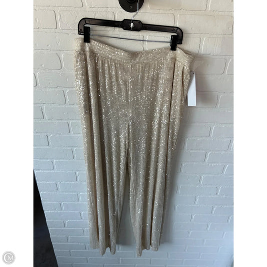 Pants Wide Leg By Cable And Gauge In Cream, Size: 16