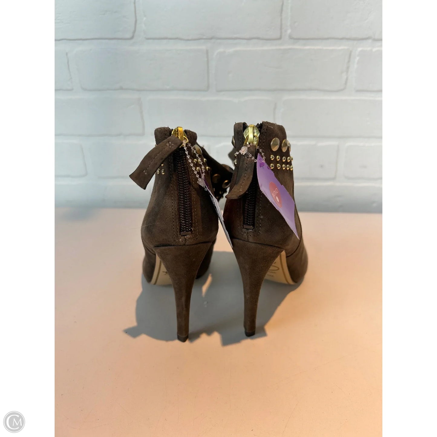 Boots Ankle Heels By Joan And David In Grey, Size: 6