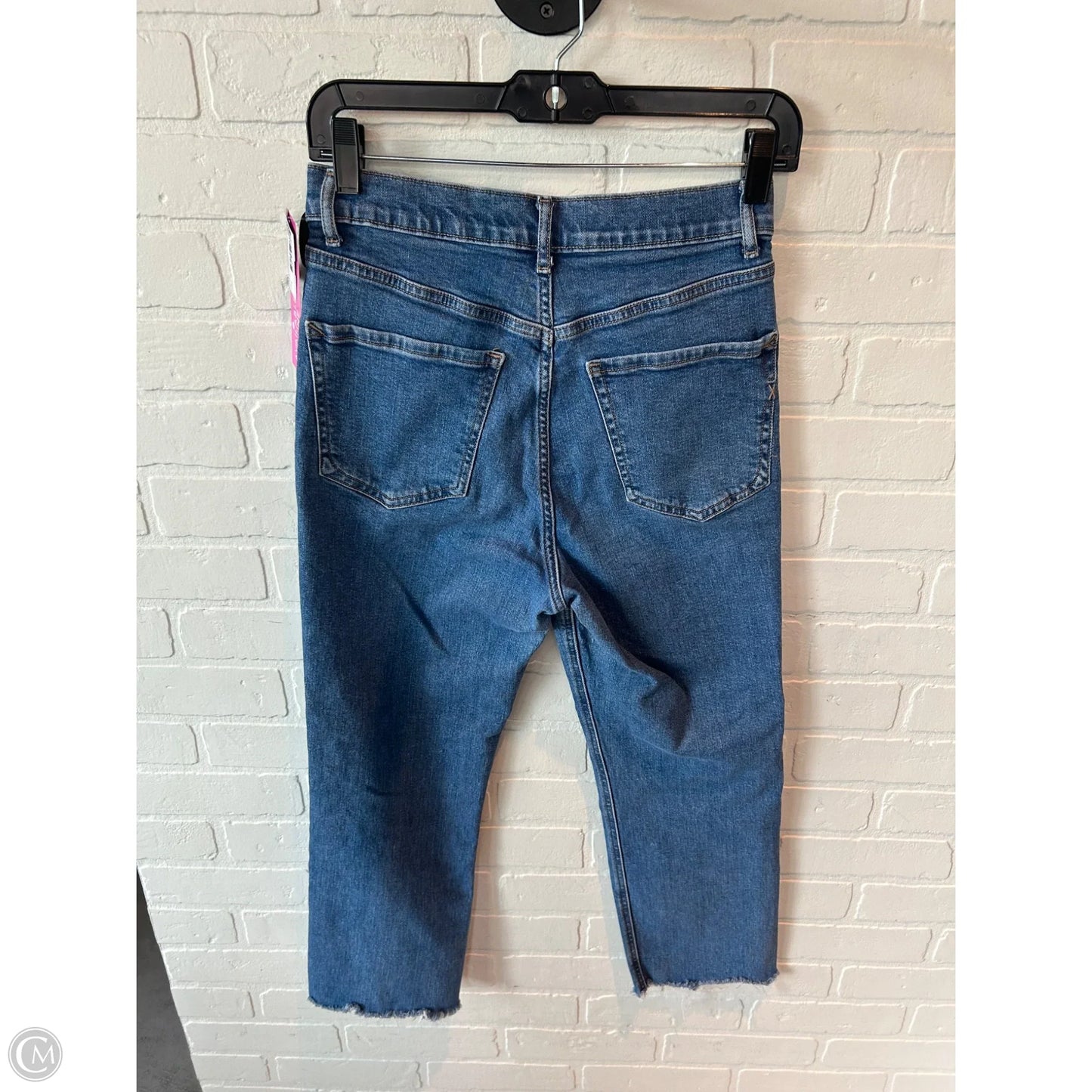 Jeans Straight By Express In Blue Denim, Size: 4