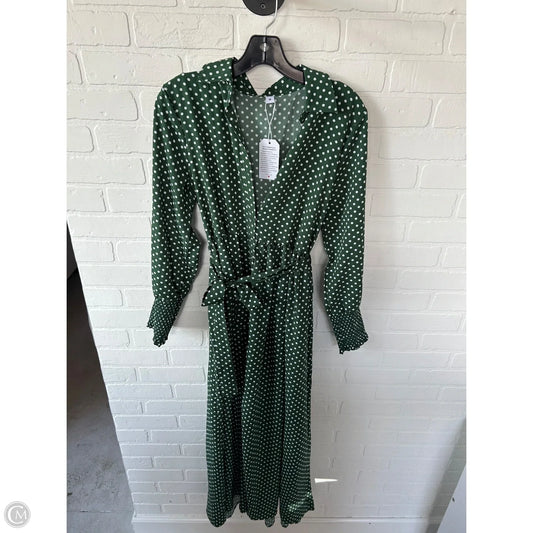 Dress Casual Maxi By Clothes Mentor In Green & White, Size: M