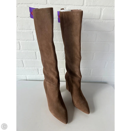 Boots Knee Heels By Steve Madden In Brown, Size: 9.5