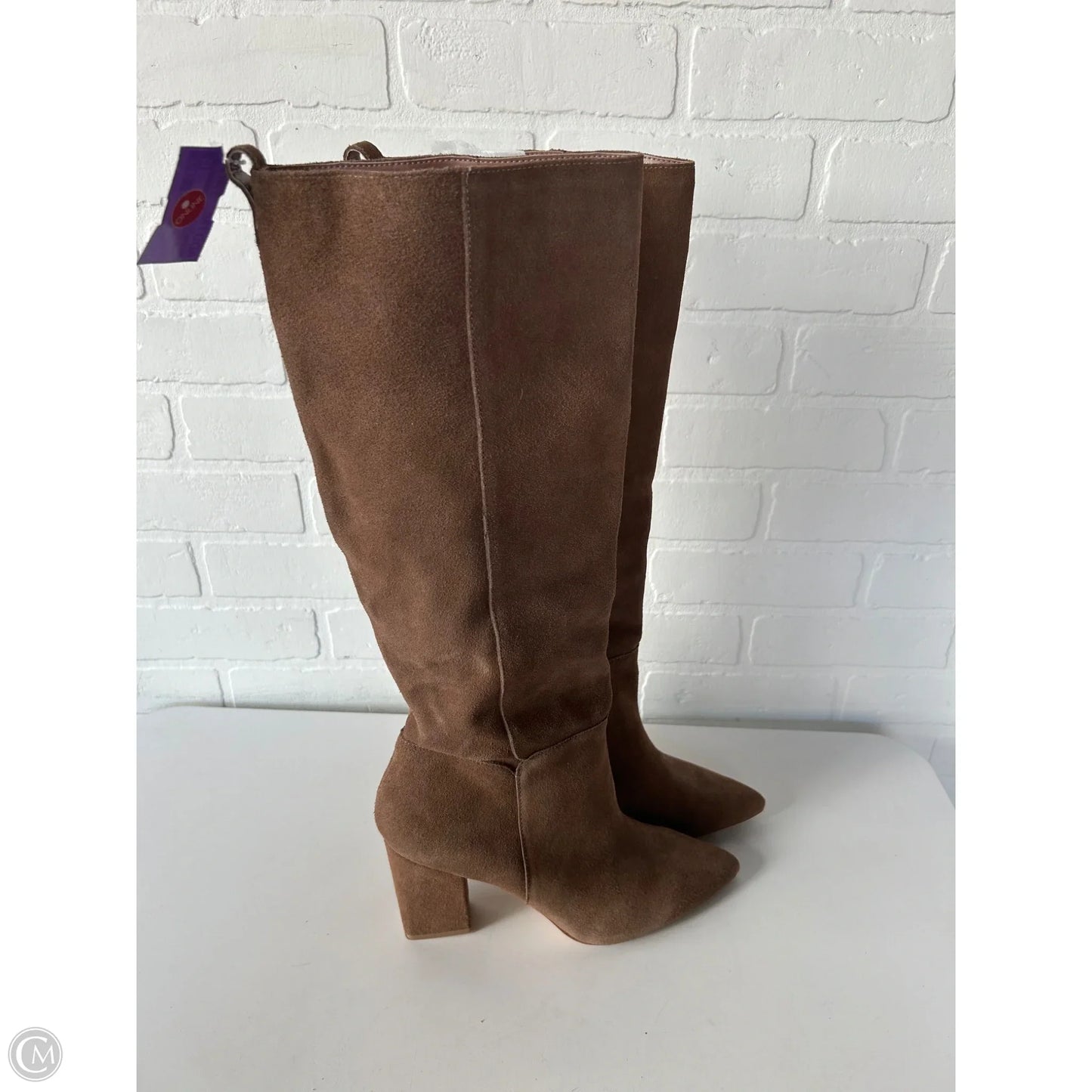 Boots Knee Heels By Steve Madden In Brown, Size: 9.5