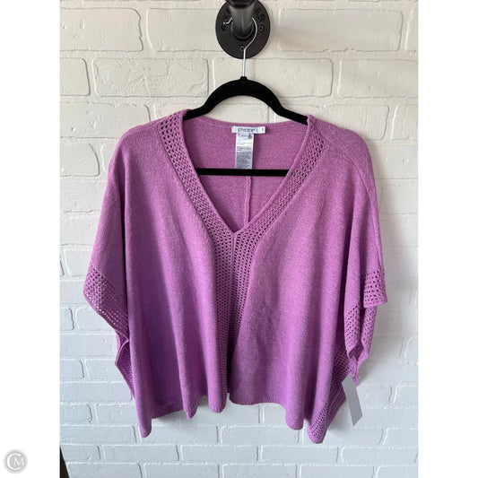 Poncho By Chicos In Purple, Size: S