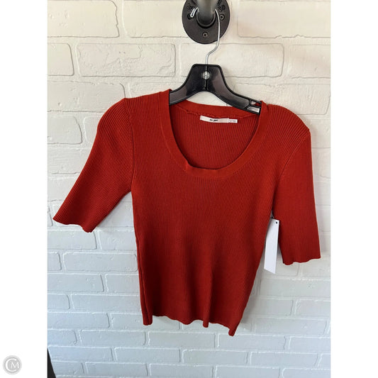 Sweater Short Sleeve By Mi Ami In Orange, Size: L