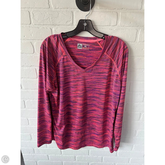 Athletic Top Long Sleeve Crewneck By Rbx In Pink & Purple, Size: 1x