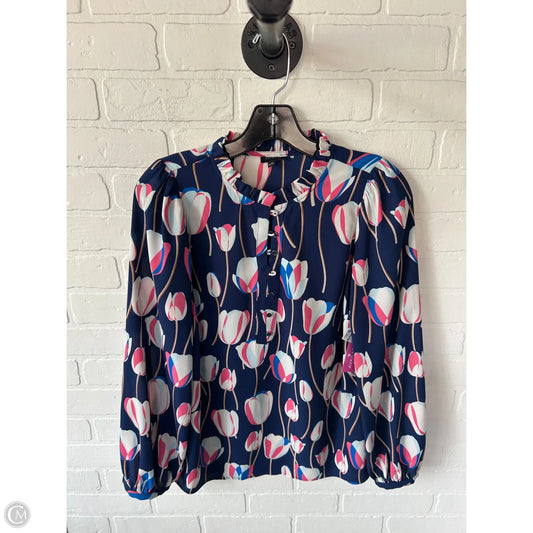 Top Long Sleeve By Talbots In Blue & Pink, Size: S