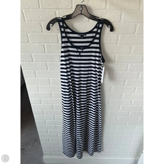 Dress Casual Maxi By American Living In Blue & White, Size: M