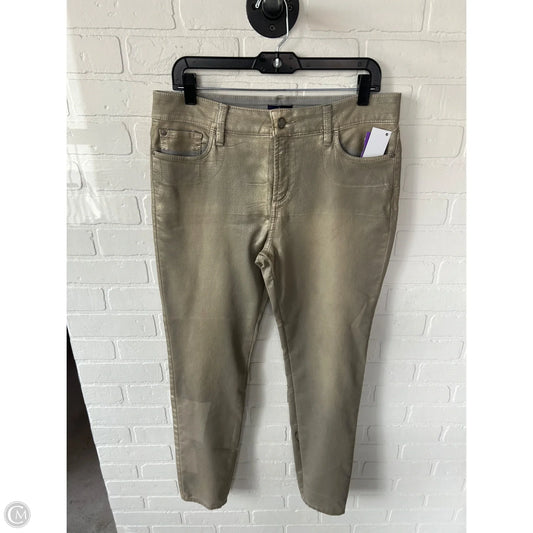 Jeans Straight By Not Your Daughters Jeans In Gold & Grey, Size: 12