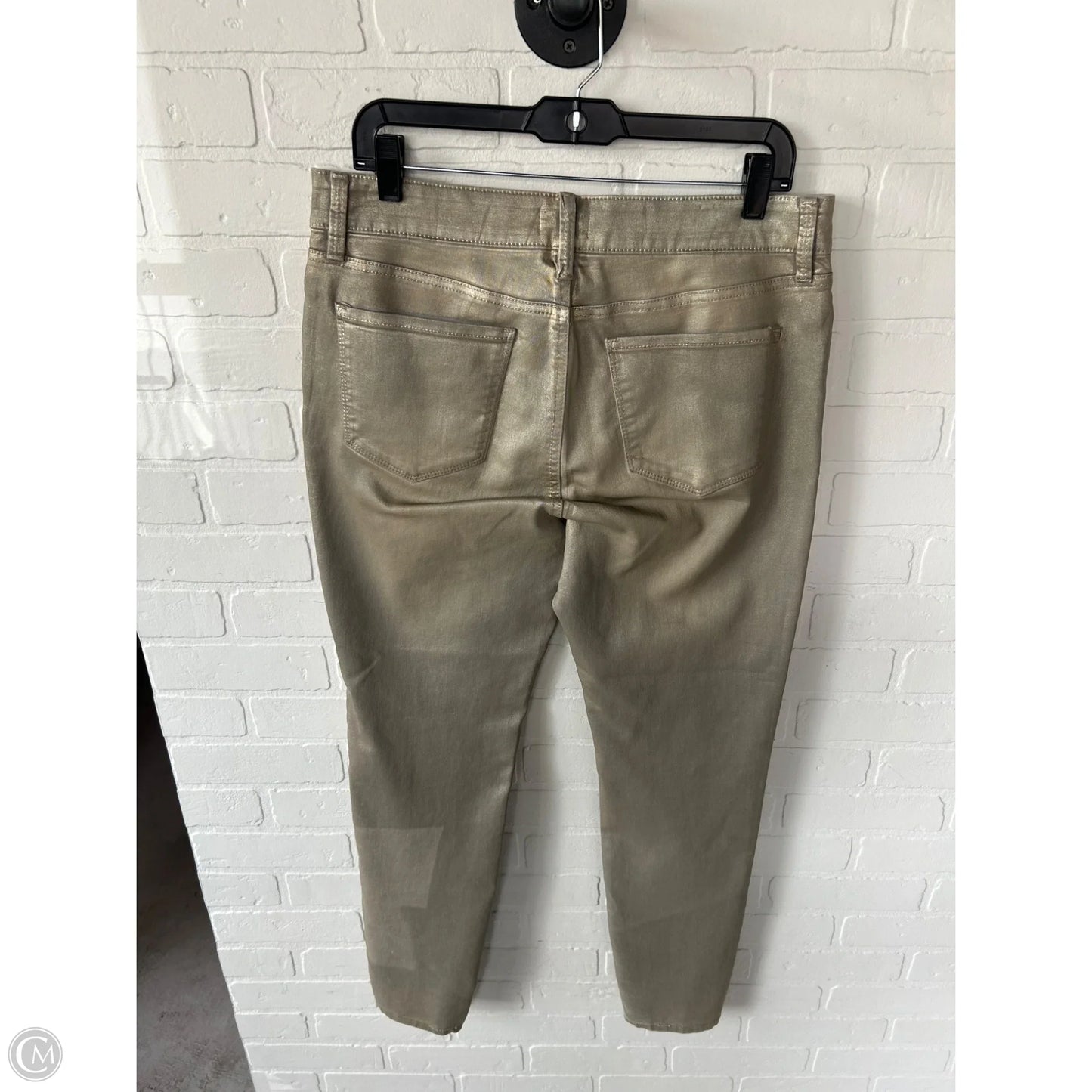 Jeans Straight By Not Your Daughters Jeans In Gold & Grey, Size: 12