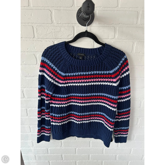 Sweater By Talbots In Blue & White, Size: M