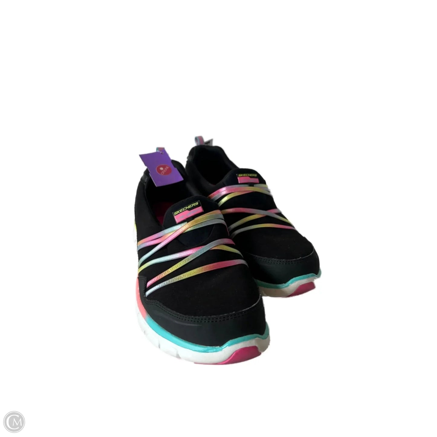 Shoes Sneakers By Skechers In Black & Pink, Size: 10