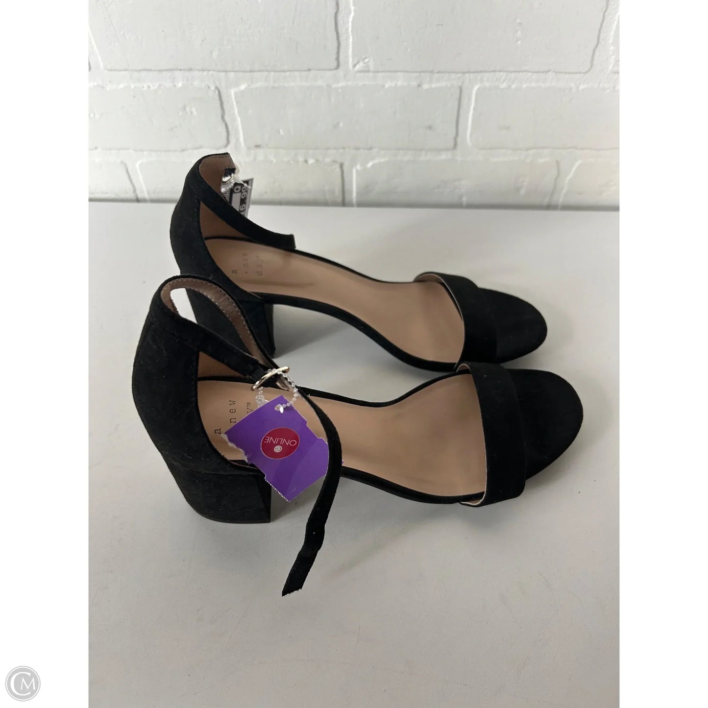 Sandals Heels Block By A New Day In Black, Size: 9