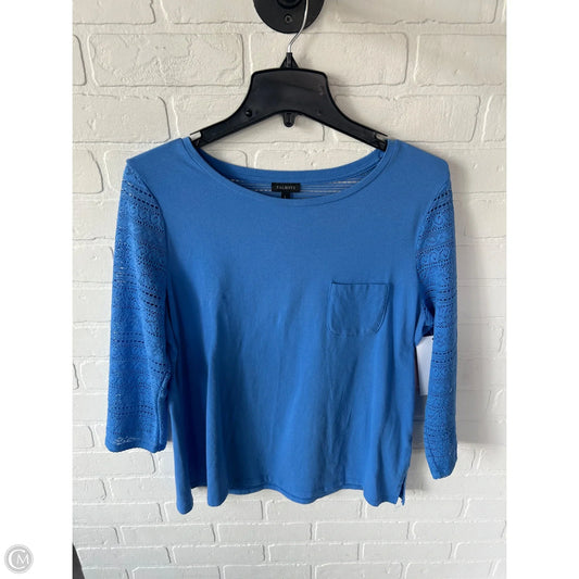 Top Long Sleeve By Talbots In Blue, Size: L