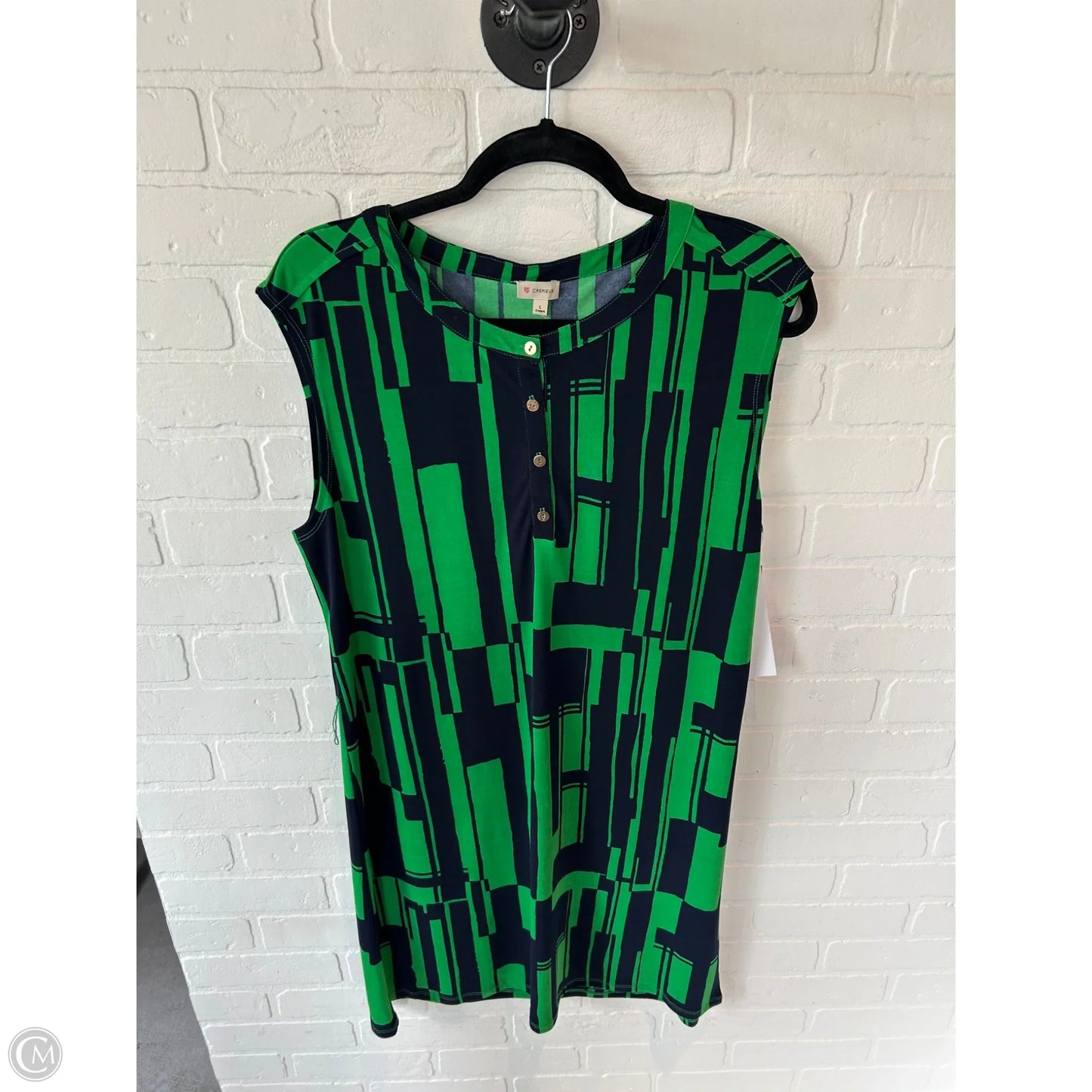 Dress Casual Short By Cremieux In Blue & Green, Size: L