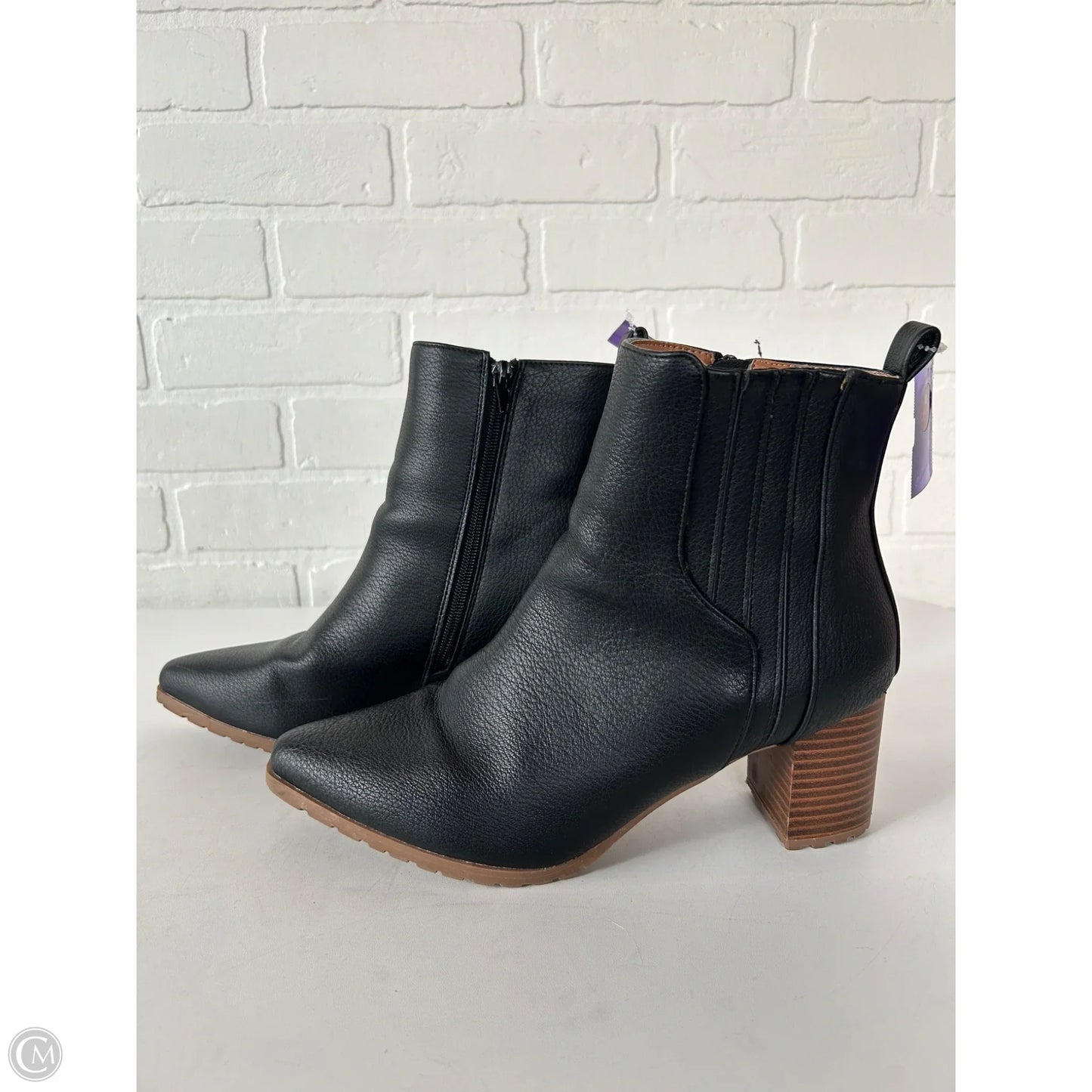 Boots Ankle Heels By Maurices In Black, Size: 9