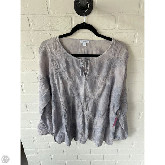Top Long Sleeve By Pure Jill In Blue, Size: L