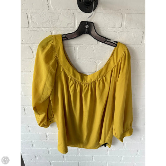 Top Long Sleeve By Maeve In Yellow, Size: L