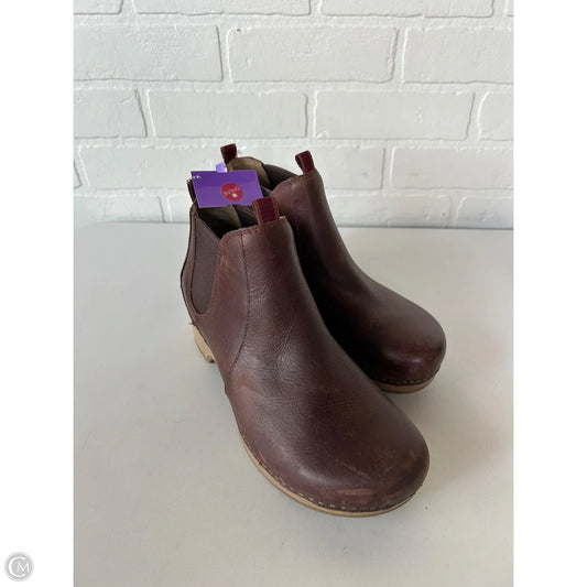 Boots Ankle Heels By Dansko In Brown, Size: 8.5