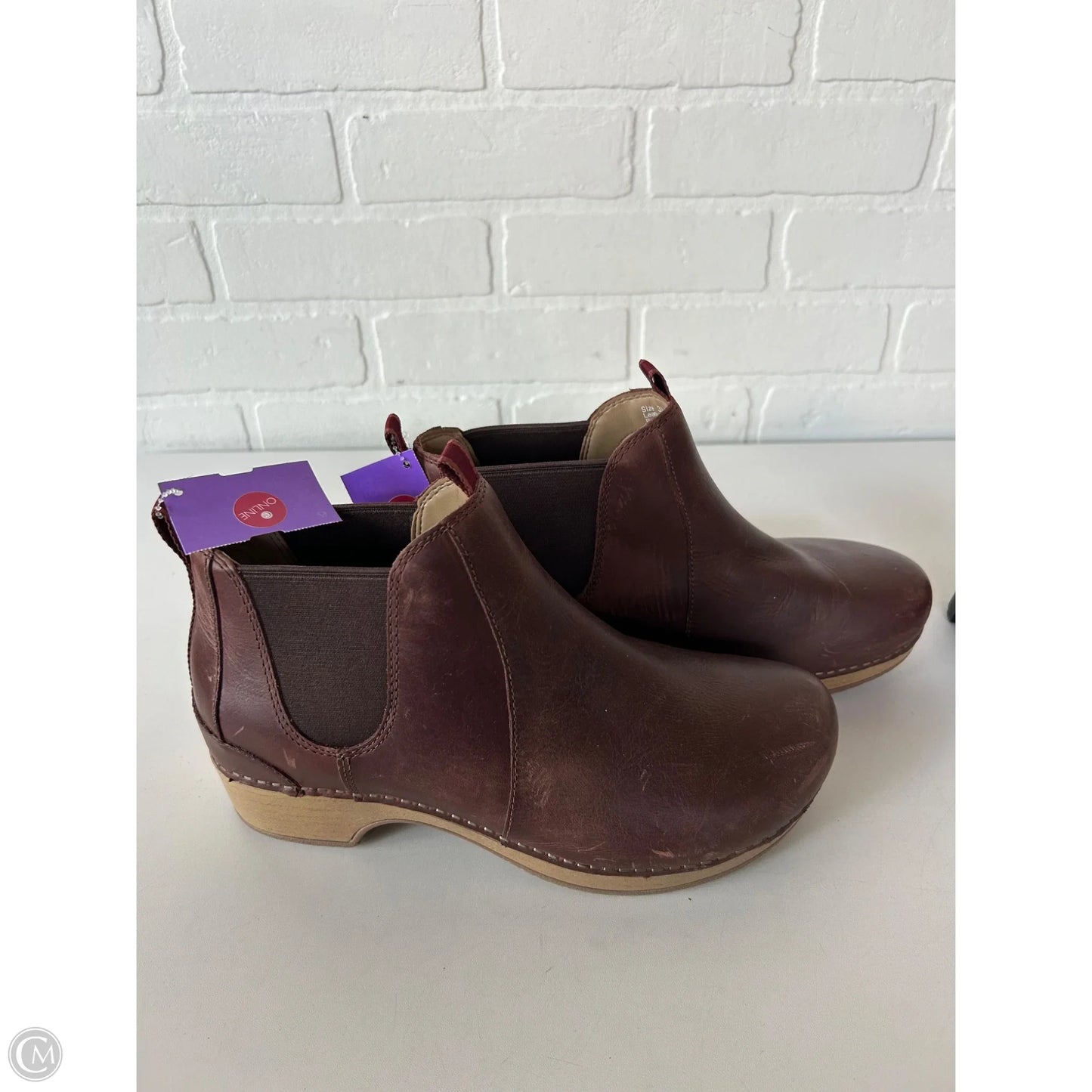 Boots Ankle Heels By Dansko In Brown, Size: 8.5