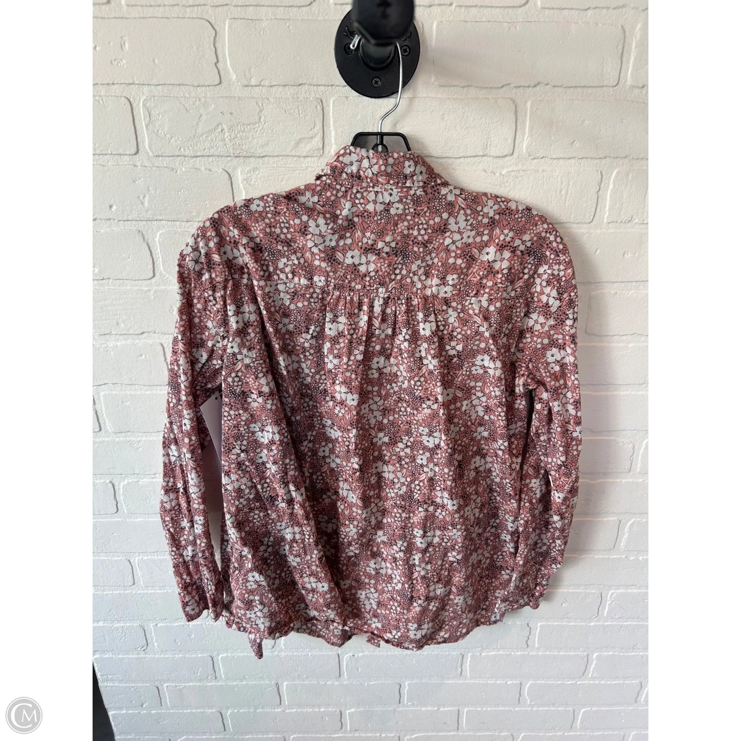 Top Long Sleeve By Pilcro In Pink & White, Size: Xs