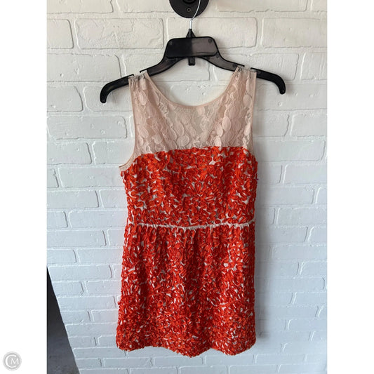 Dress Party Short By Trina By Trina Turk In Orange & Tan, Size: S