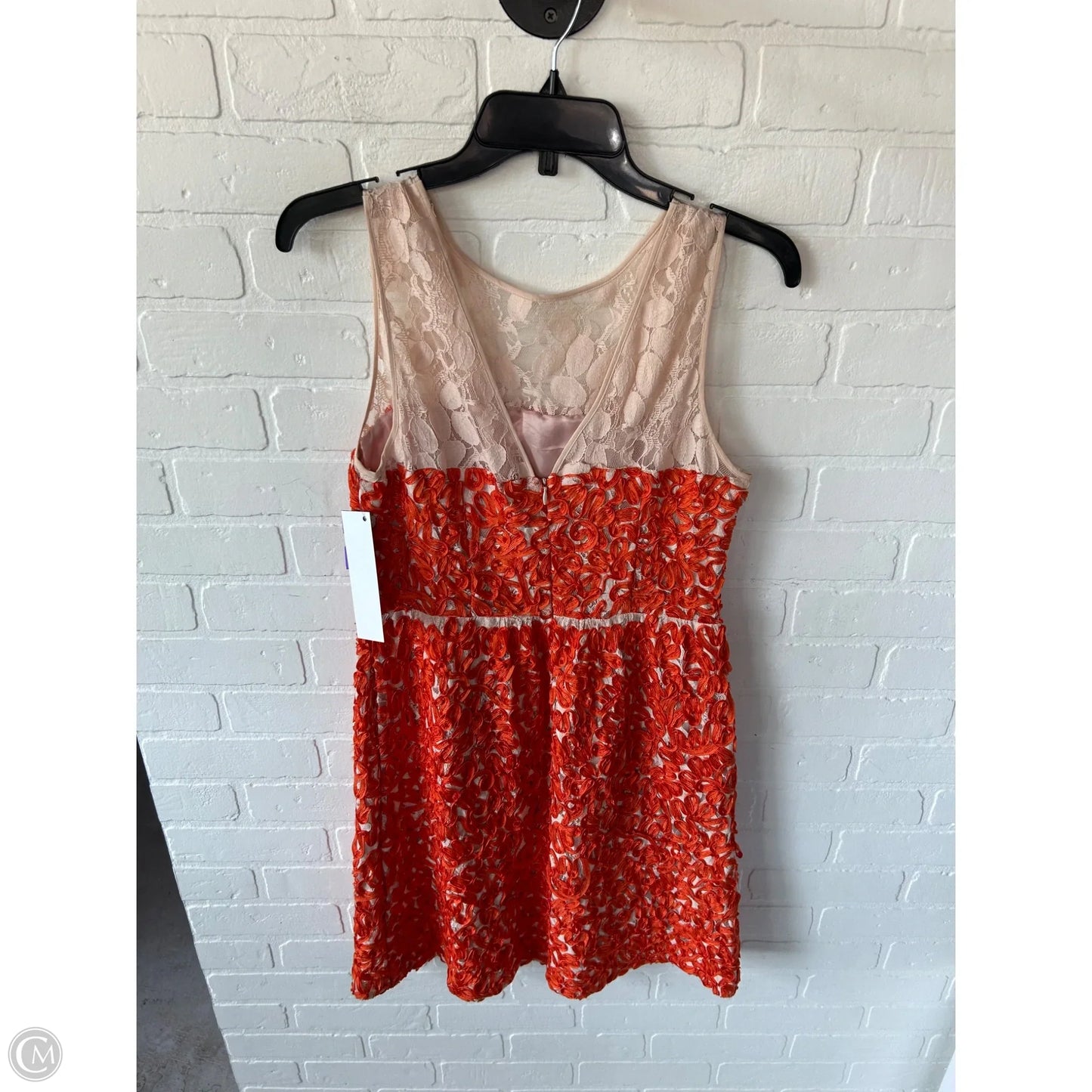 Dress Party Short By Trina By Trina Turk In Orange & Tan, Size: S