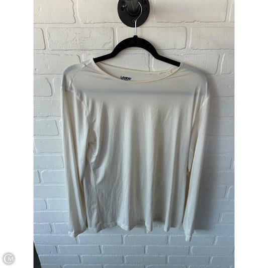 Top Long Sleeve Basic By Lands End In Cream, Size: L