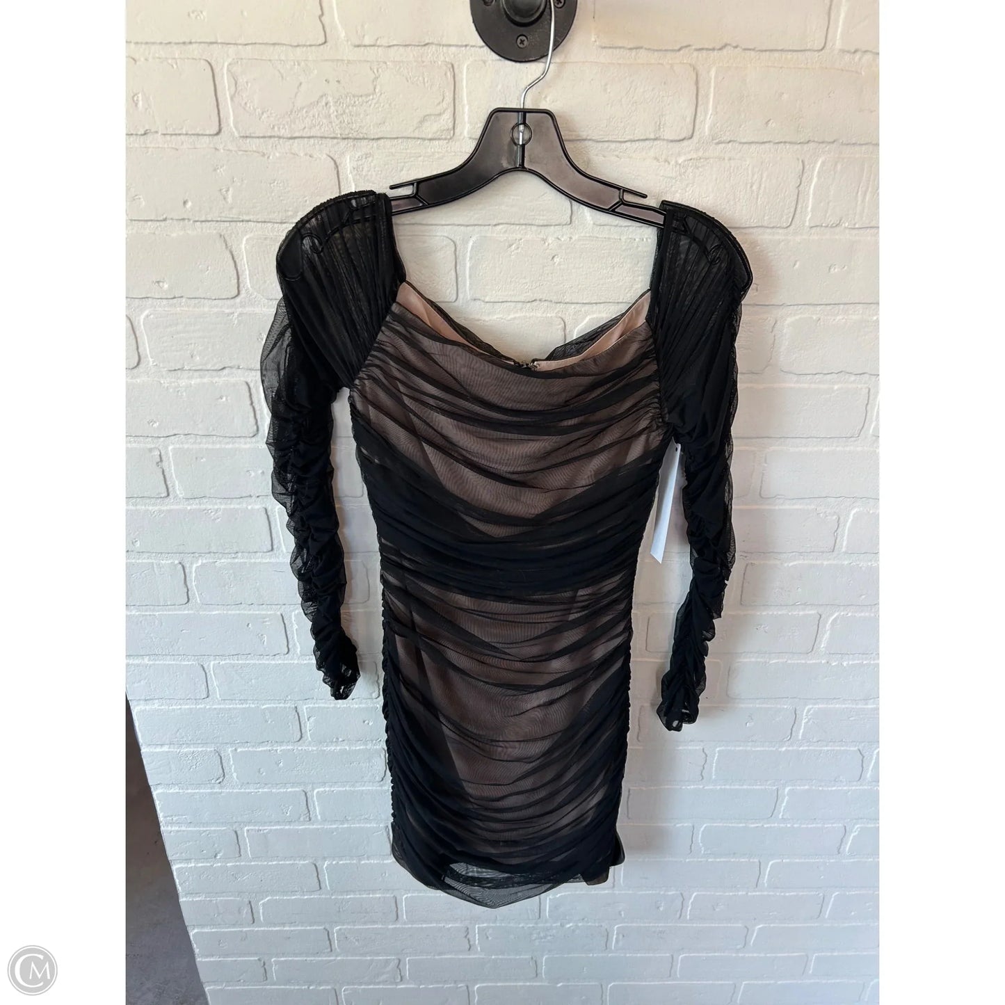 Dress Party Short By Bebe In Black & Tan, Size: S