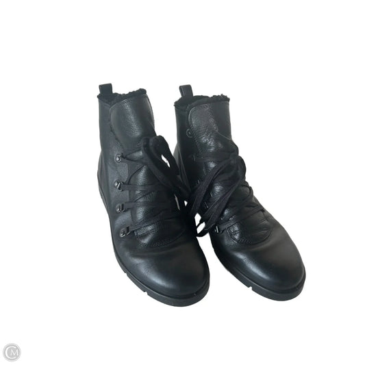 Boots Ankle Flats By Ecco In Black, Size: 10
