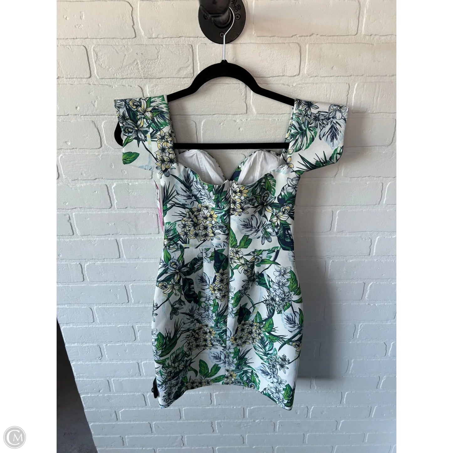 Dress Party Short By Cmb In Green & White, Size: Sp