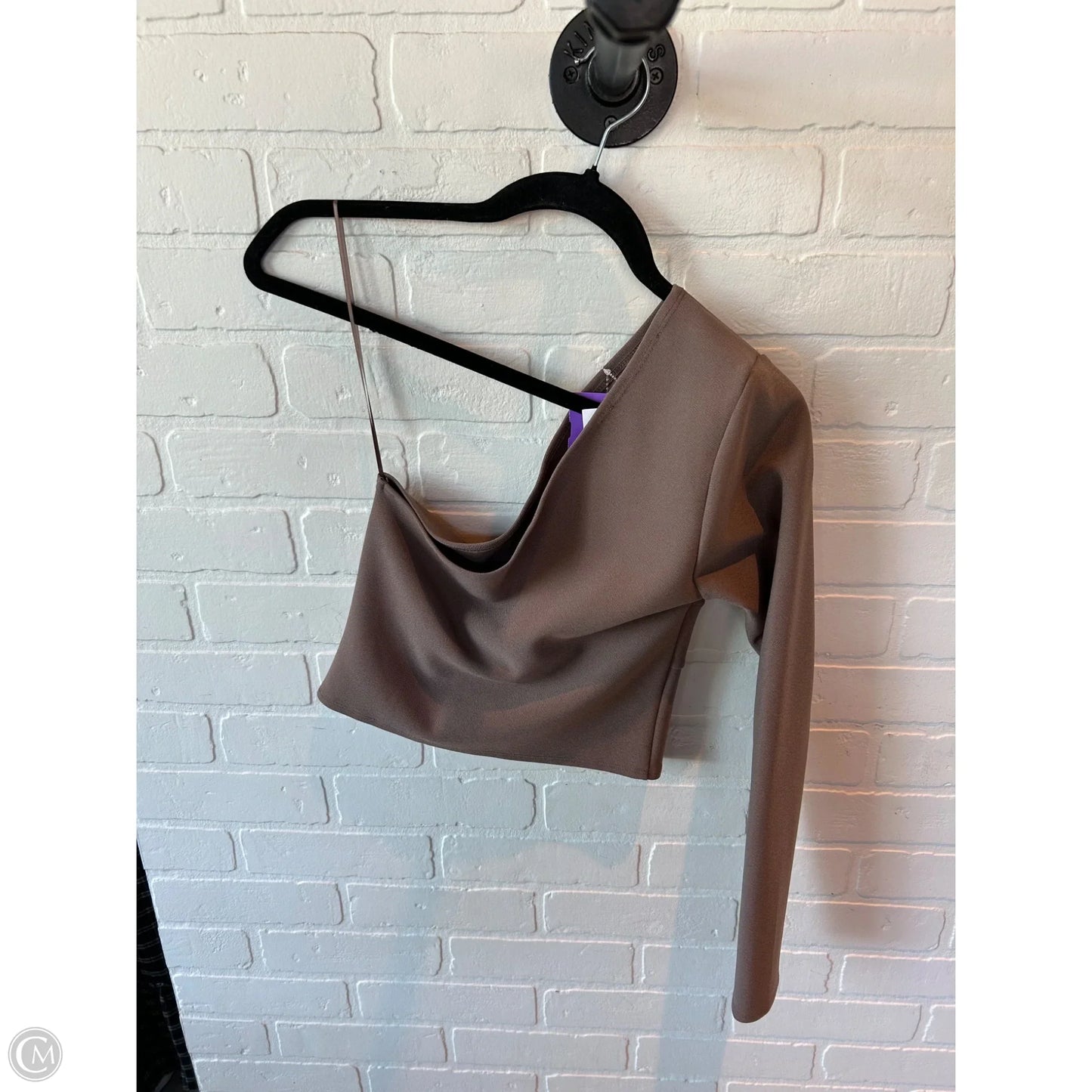 Top Long Sleeve By Abercrombie And Fitch In Tan, Size: S