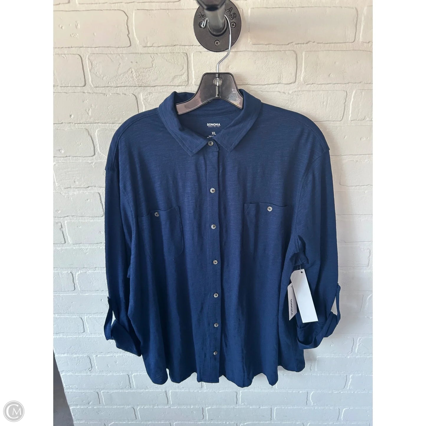 Top Long Sleeve By Sonoma In Blue, Size: Xl