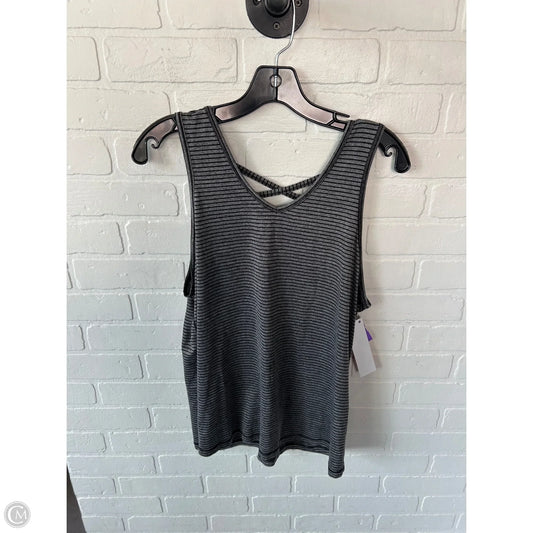 Athletic Tank Top By Ideology In Black & Grey, Size: M