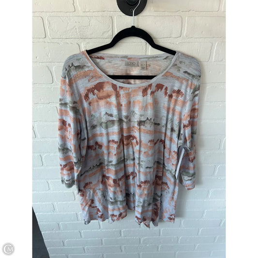 Top Long Sleeve By Logo In Orange & Purple, Size: Xl