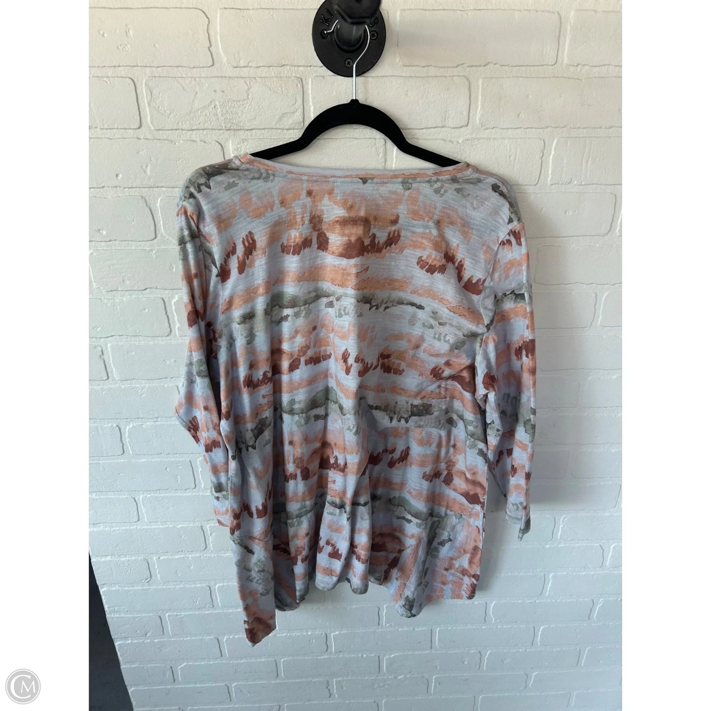 Top Long Sleeve By Logo In Orange & Purple, Size: Xl