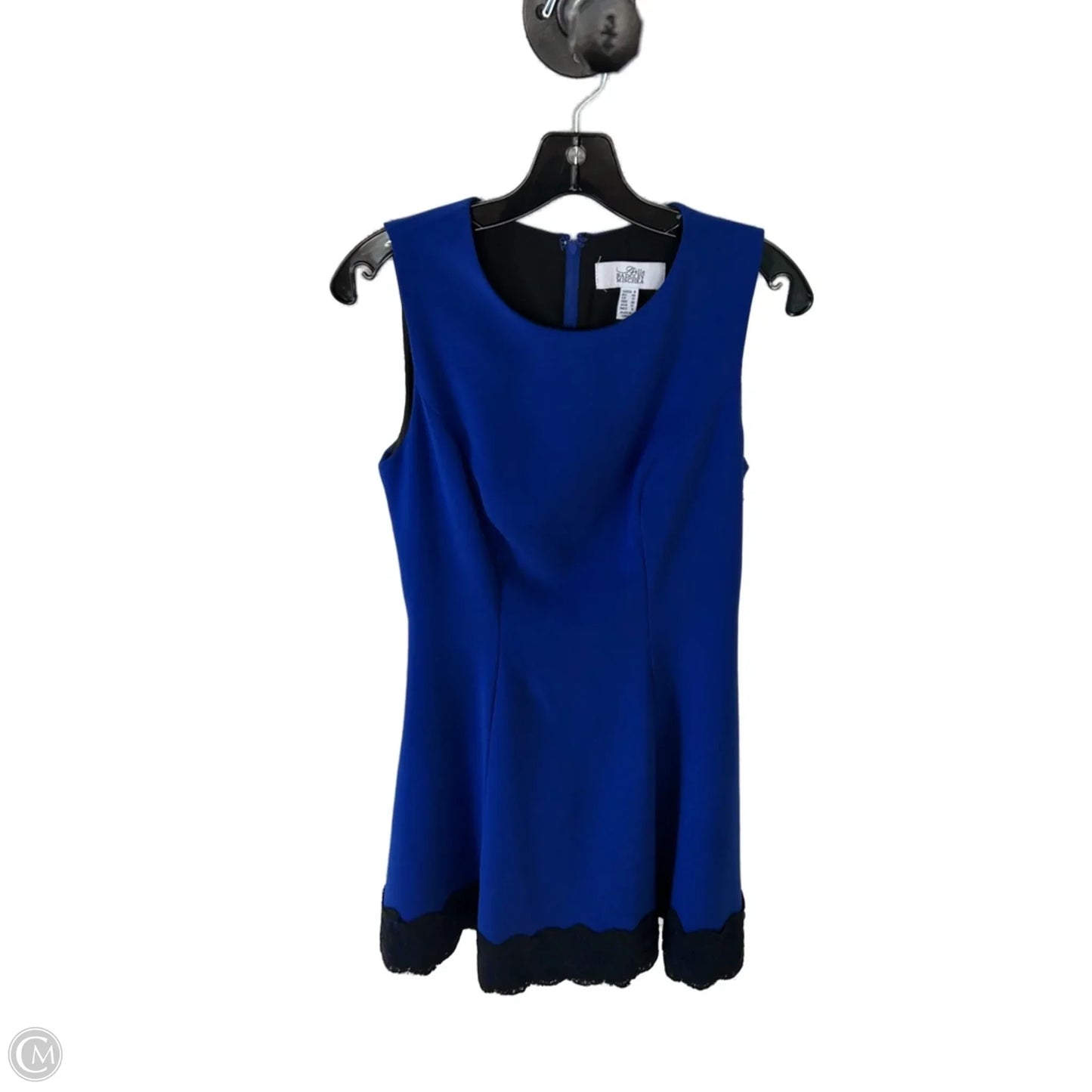 Dress Party Short By Badgley Mischka In Black & Blue, Size: M