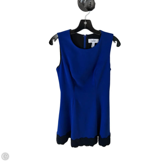 Dress Party Short By Badgley Mischka In Black & Blue, Size: M