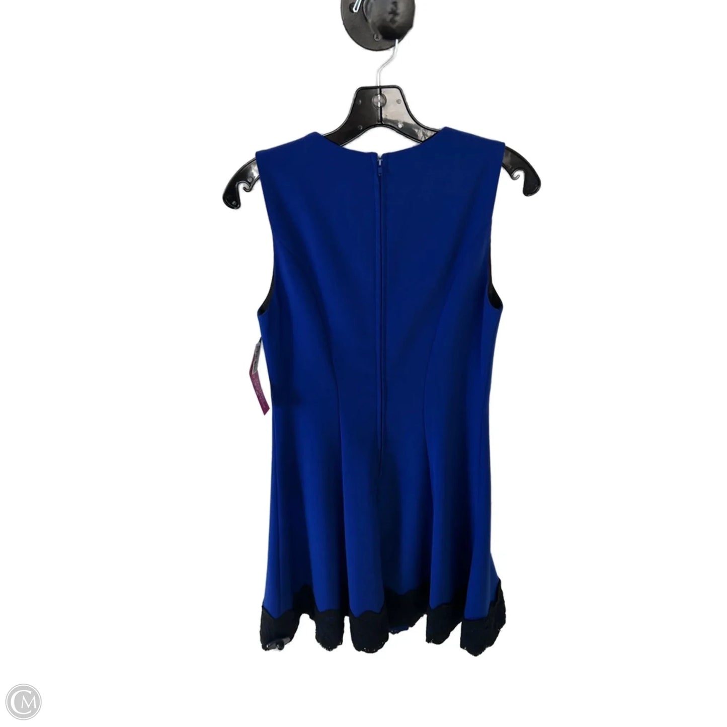 Dress Party Short By Badgley Mischka In Black & Blue, Size: M