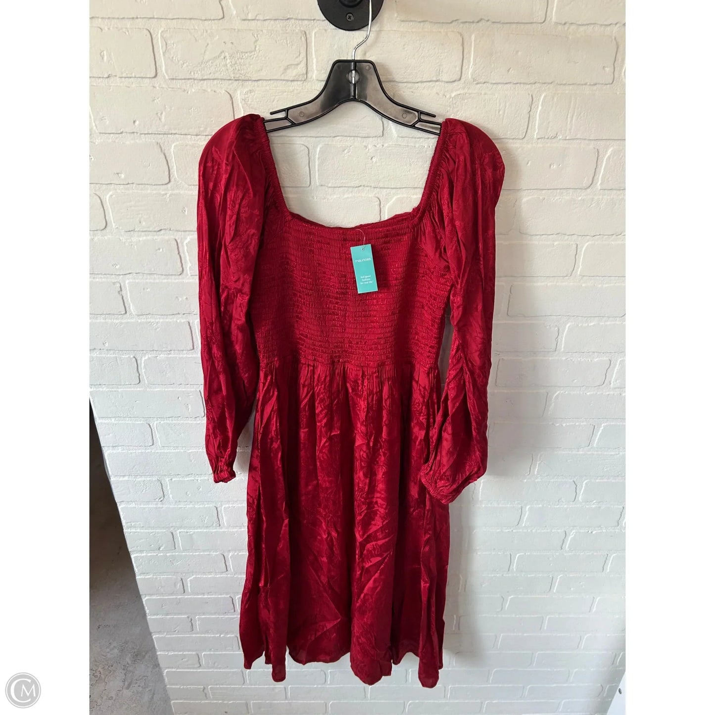 Dress Party Midi By Maurices In Red, Size: S