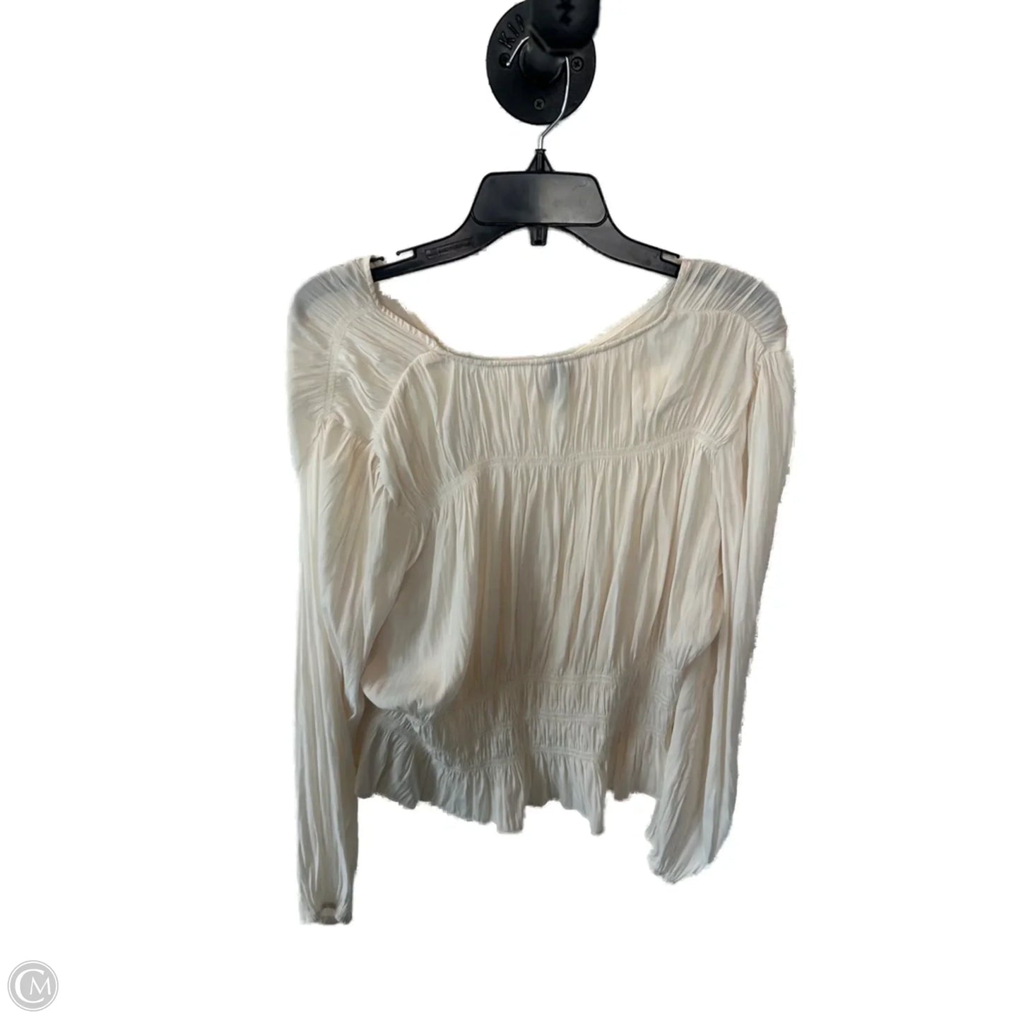 Top Long Sleeve By Universal Thread In Cream, Size: L