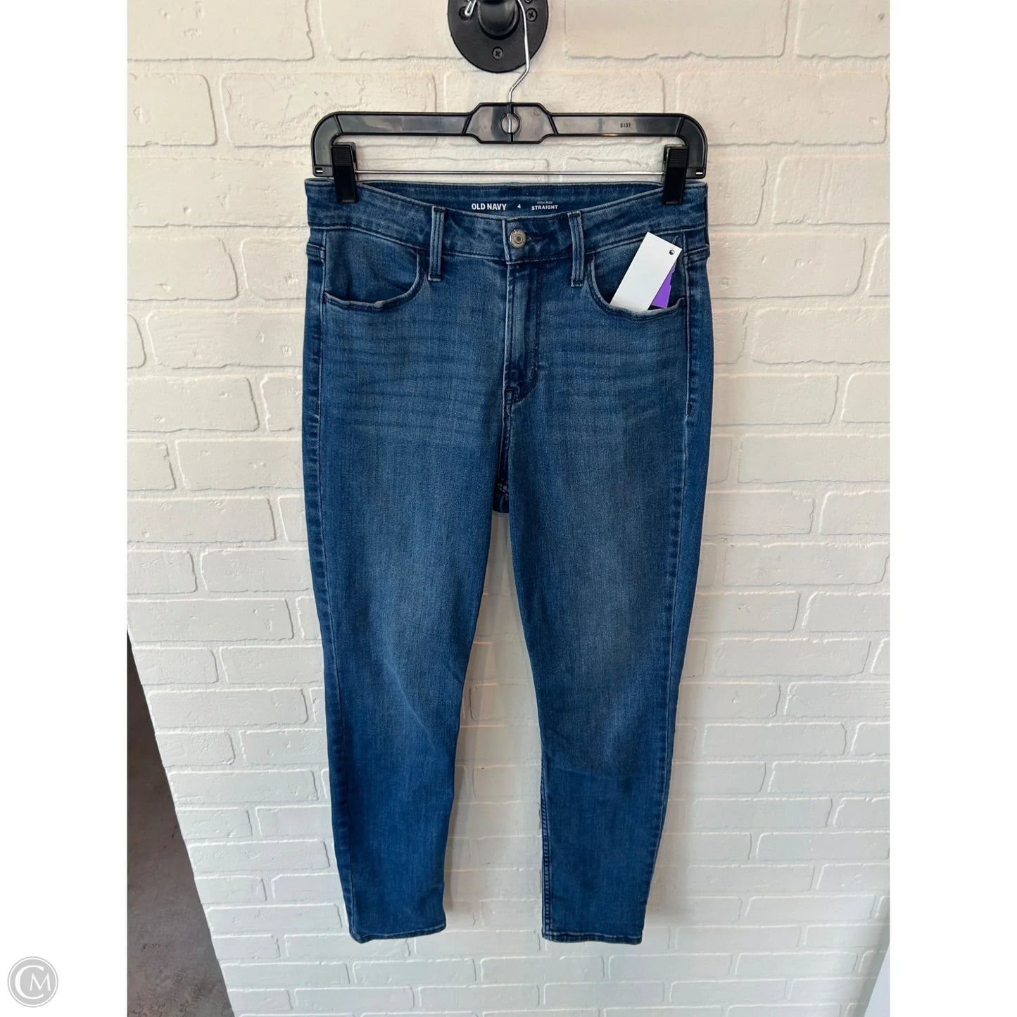 Jeans Straight By Old Navy In Blue Denim, Size: 4