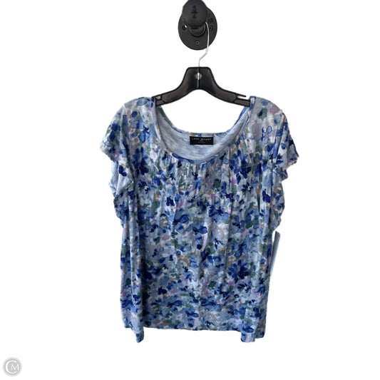 Top Short Sleeve By Lane Bryant In Blue & Green, Size: 4x