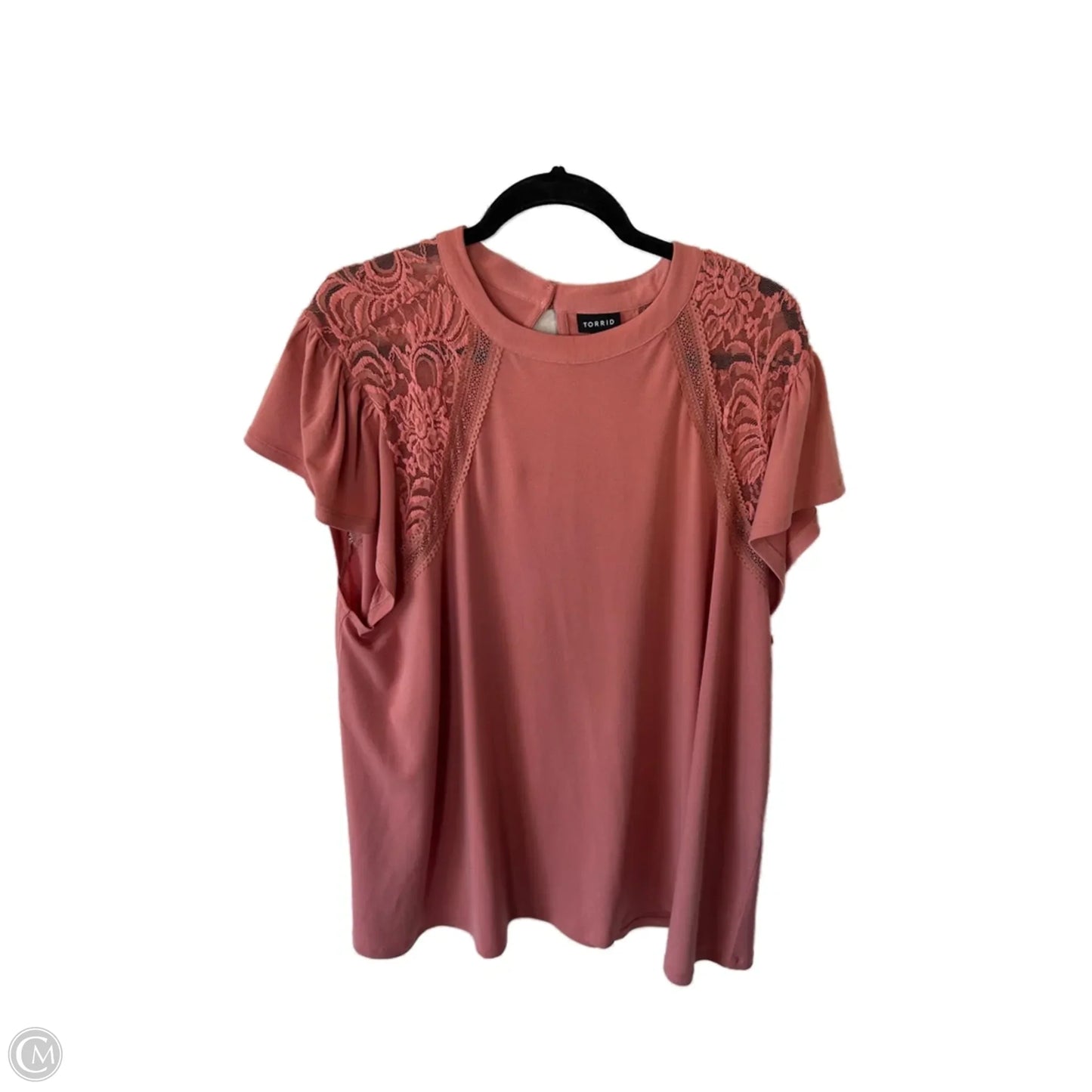 Top Short Sleeve By Torrid In Peach, Size: 4x
