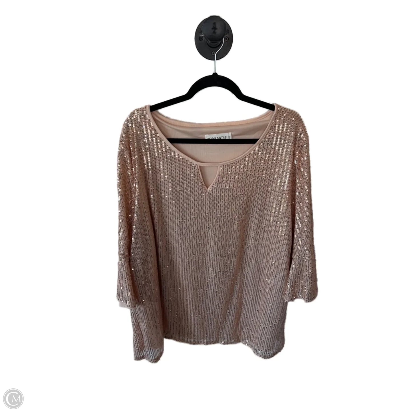 Top Short Sleeve By Clothes Mentor In Rose Gold, Size: 3x