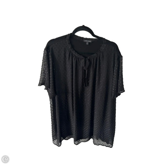 Top Short Sleeve By Lane Bryant In Black, Size: 4x