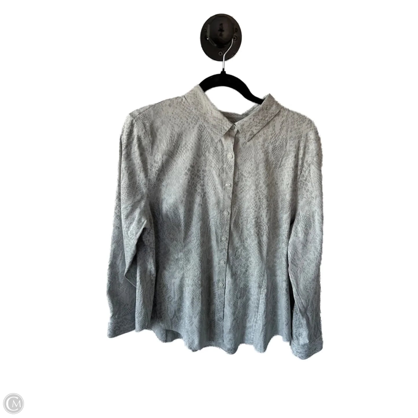 Top Long Sleeve By Chicos In Grey, Size: Xl