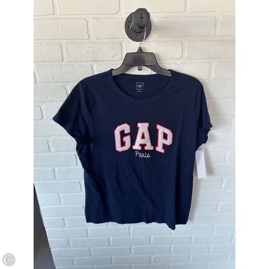 Top Short Sleeve Basic By Gap In Blue & Pink, Size: Xl